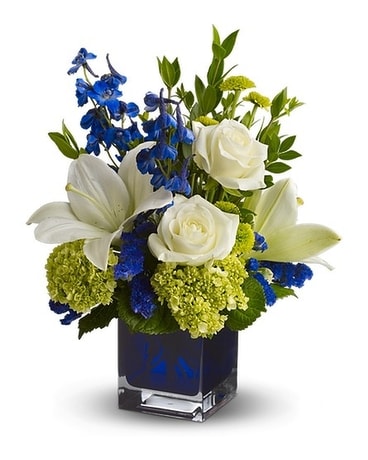 Serenade In Blue Flower Arrangement